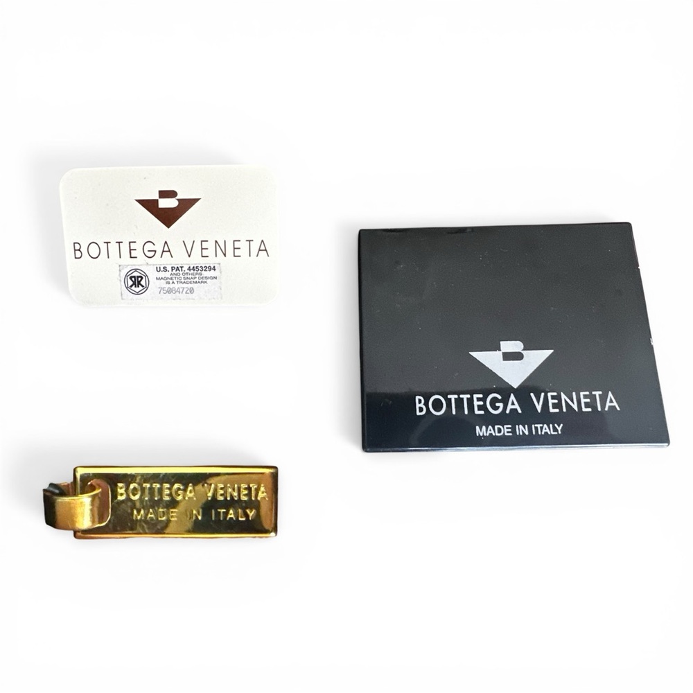 Bottega Veneta Black Calfskin Shoulder Bag Gold Hardware Dust Bag and card - Picture 13 of 13